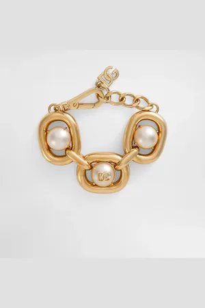 Dolce & Gabbana Maxipulsera Con Cabujón Y Logotipo Dg - Mujer Bisutería Metal Onesize