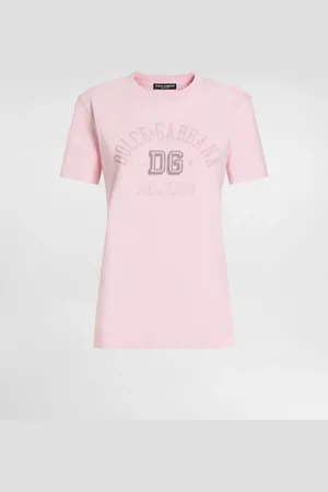 Dolce & Gabbana Camiseta De Punto Holgada Con Logotipo Dg Bordado En Relieve - Mujer Camisetas Y Sudaderas 36