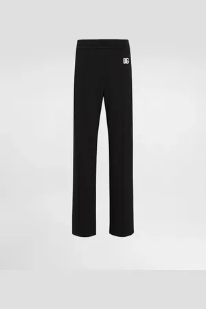 Dolce & Gabbana Pantalón De Chándal Acampanado De Punto Con Logotipo Dg Bordado - Mujer Pantalones Largos Y Cortos 36
