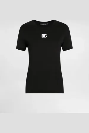 Dolce & Gabbana Camiseta De Punto Con Logotipo Dg Bordado - Mujer Camisetas Y Sudaderas 36
