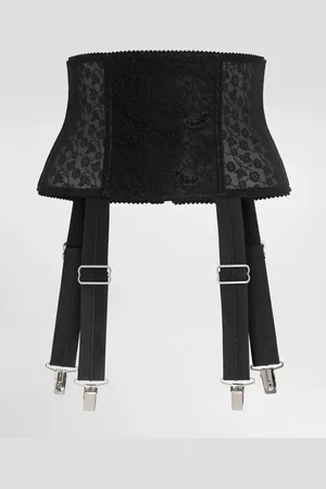 Dolce & Gabbana Cinturón Bustier De Elástico Marquisette Con Liguero - Mujer Cinturones 40