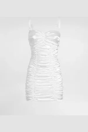 Dolce & Gabbana Minivestido Drapeado De Raso - Mujer Vestidos Raso 38