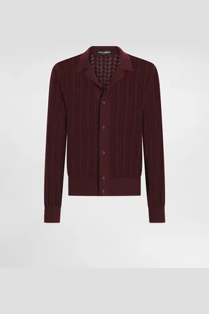 Dolce & Gabbana Camisa De Punto De Algodón Calado - Hombre Prendas De Punto 48
