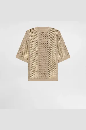 Dolce & Gabbana Jersey De Cuello Redondo De Ganchillo De Algodón Y Viscosa - Hombre Prendas De Punto S