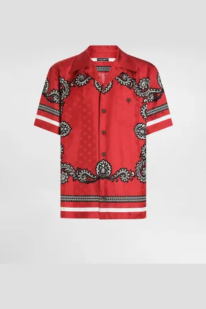 Dolce & Gabbana Camisa De Seda Con Estampado Bandana - Hombre Camisas 39