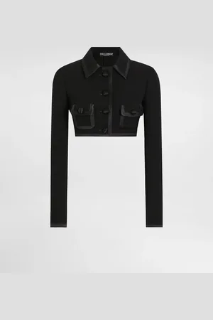 Dolce & Gabbana Chaqueta Corta De Crepé De Lana - Mujer Abrigos Y Chaquetones 36