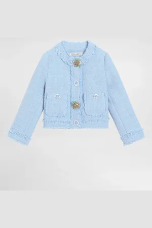 Dolce & Gabbana Single-breasted Raschel Tweed Jacket With Bejeweled Buttons - Mujer Abrigos Y Chaquetones 12+ Years