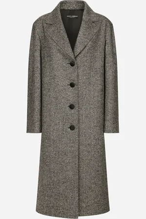 Dolce & Gabbana Abrigo De Botonadura Sencilla De Lana Con Chevron - Mujer Abrigos Y Chaquetones 38