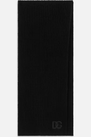 Dolce & Gabbana Bufanda De Cachemira Acanalada Con Logotipo Dg - Hombre Bufandas Y Foulards Onesize