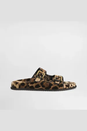 Dolce & Gabbana Sandalia Pala De Terciopelo Estampado - Mujer Palas Estampado Animal 37