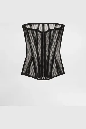 Dolce & Gabbana Bustier De Tul De Rejilla - Mujer Camisas Y Tops 38