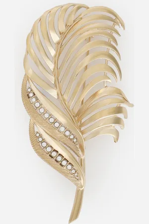 Dolce & Gabbana Alfiler Con Pluma Decorativa De Strass - Hombre Bisutería Metal Onesize
