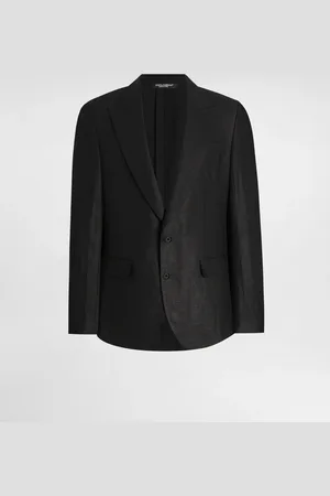 Dolce & Gabbana Chaqueta De Botonadura Sencilla De Tela De Lino - Hombre Trajes Y Americanas 46