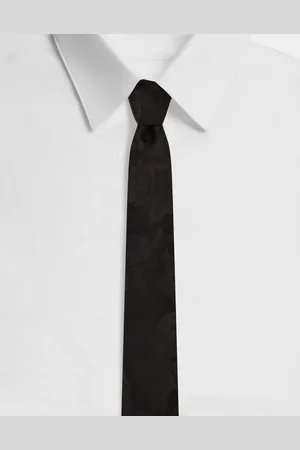 Dolce & Gabbana Corbata En Jacquard De Seda Con Flores - Hombre Corbatas Y Pañuelos Onesize
