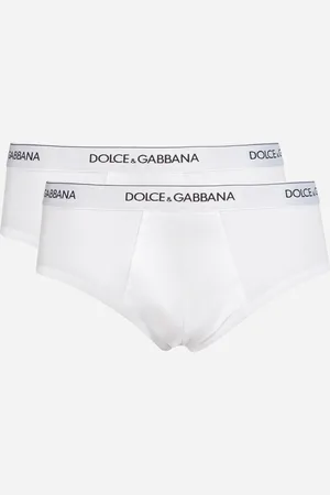 Dolce & Gabbana Pack De Dos Slips Brando De Algodón Elástico - Hombre Ropa Interior Y Ropa De Casa Algod�n 3