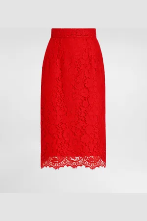 Dolce & Gabbana Falda Midi De Tubo De Encaje Cordonetto - Mujer Faldas 36