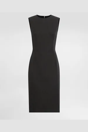 Dolce & Gabbana Vestido Longuette De Tubo En Tela De Lana - Mujer Vestidos 36