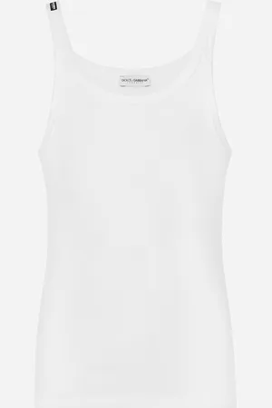 Dolce & Gabbana Camiseta Sin Mangas De Algodón Acanalado - Hombre Ropa Interior Y Ropa De Casa Algod�n 3