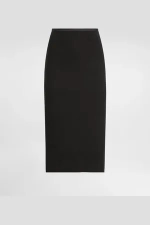 Dolce & Gabbana Falda Longuette De Tubo En Crepé De Lana - Mujer Faldas 40