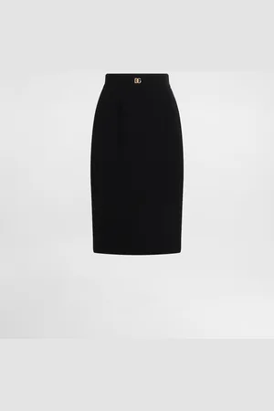 Dolce & Gabbana Falda Midi Estilo Tubo De Lana Con Logotipo Dg - Mujer Faldas 36