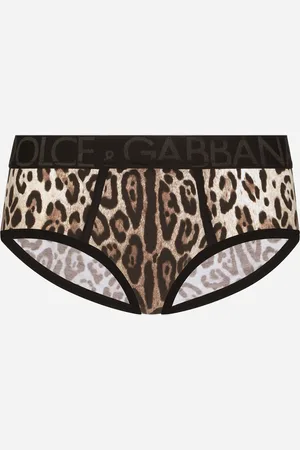 Dolce & Gabbana Slip Brando De Punto Bielástico Con Estampado De Leopardo - Hombre Ropa Interior Y Ropa De Casa Estampado Animal Algod�n 2