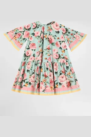 Dolce & Gabbana Vestido De Popelina Con Estampado - Mujer Vestidos 3 Years
