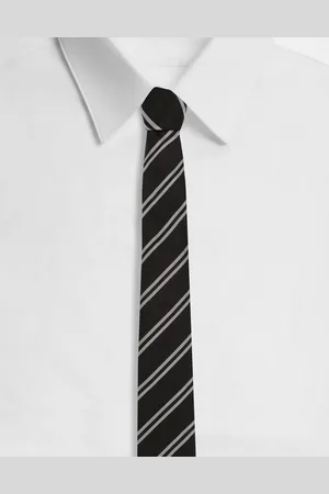 Dolce & Gabbana Corbata En Jacquard De Seda Con Rayas Oblicuas - Hombre Corbatas Y Pañuelos Onesize