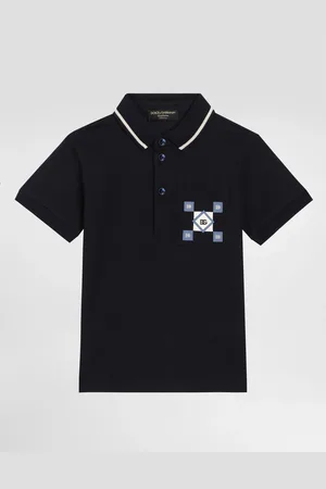 Dolce & Gabbana Polo De Piqué Con Estampado - Hombre Camisetas Y Sudaderas 3 Years