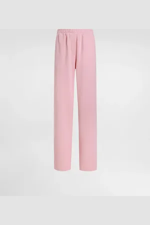 Dolce & Gabbana Jersey Jogging Pants With Dg Logo Embroidery - Mujer Pantalones Largos Y Cortos Rosa 38
