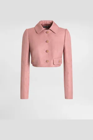 Dolce & Gabbana Short Quilted Jacquard Jacket With All-over Dg Logo - Mujer Chaquetas 36