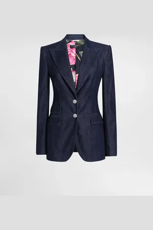 Dolce & Gabbana Single-breasted Denim And Silk Turlington Jacket - Mujer Denim 38