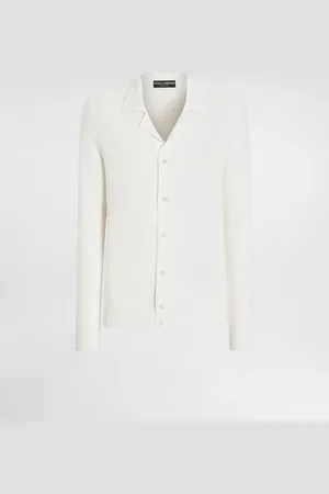 Dolce & Gabbana Camisa De Punto De Algodón Calado - Hombre Prendas De Punto 48
