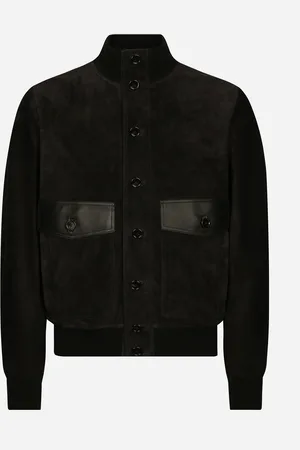 Dolce & Gabbana Cazadora De Cuello Alto De Ante - Hombre Abrigos Y Chaquetas 44