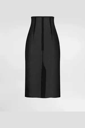 Dolce & Gabbana Falda Longuette De Gasa De Chifón - Mujer Faldas Seda 40