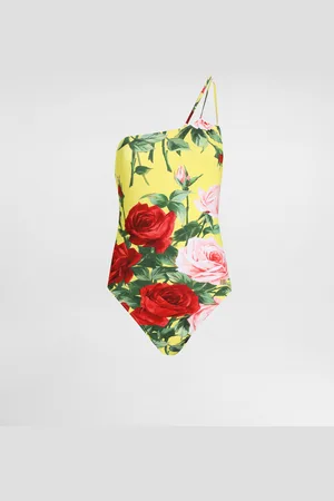 Dolce & Gabbana Bañador De Un Solo Tirante Con Estampado De Buqué De Flores - Mujer Moda Baño 1