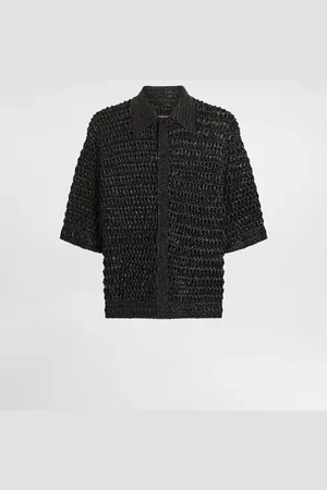Dolce & Gabbana Camisa De Ganchillo De Rafia De Viscosa - Hombre Prendas De Punto M