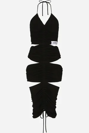 Dolce & Gabbana Vestido Longuette Drapeado De Punto - Mujer Vestidos Viscosa 42