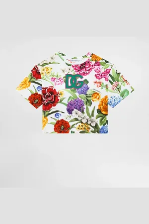 Dolce & Gabbana Camiseta De Punto Con Estampado De Flores - Mujer Camisetas Y Sudaderas 2 Years