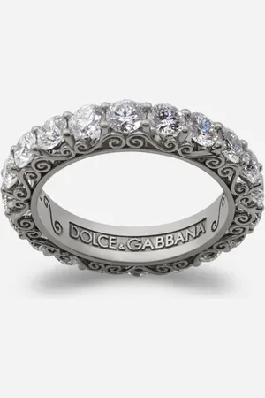 Dolce & Gabbana Sicily Ring In White Gold With Diamonds - Mujer Anillos 54
