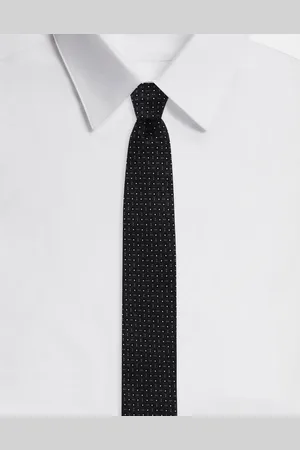 Dolce & Gabbana Corbata En Jacquard De Seda Con Logotipo Dg - Hombre Corbatas Y Pañuelos Azul Onesize