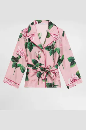 Dolce & Gabbana Camisa De Sarga Con Estampado De Rosas - Mujer Camisas Y Tops 2 Years