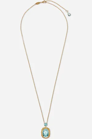 Dolce & Gabbana Colgante Heritage De Amarillo, Con Aguamarinas Y Zafiros Amarillos - Mujer Collares Dorado Onesize