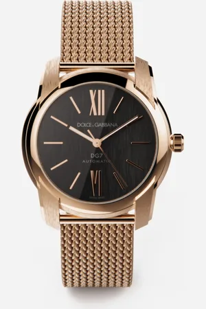 Dolce & Gabbana Dg7 Watch In Red Gold With Milano Mesh Bracalet - Hombre Relojes Onesize