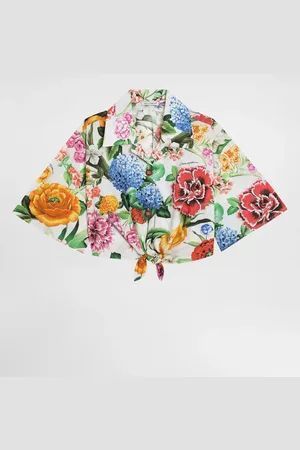 Dolce & Gabbana Camisa De Popelina Con Estampado De Flores - Mujer Camisas Y Tops 2 Years