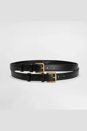 Dolce & Gabbana Cinturón De Piel De Becerro Doble Vuelta - Mujer Cinturones Piel 75