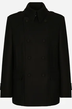 Dolce & Gabbana Chaquetón De Botonadura Doble En Mezcla De Lana - Hombre Abrigos Y Chaquetas 46