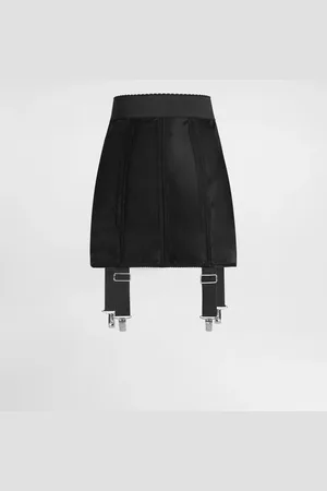 Dolce & Gabbana Falda Corta Lencera De Marquisette Con Liguero - Mujer Faldas 40