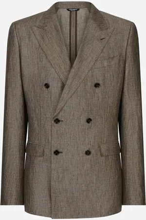 Dolce & Gabbana Chaqueta Taormina De Lino Con Botonadura Doble - Hombre Trajes Y Americanas 48