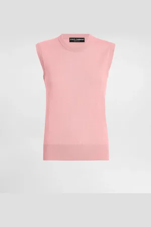 Dolce & Gabbana Camiseta Sin Mangas De Cachemira Con Costuras Del Revés - Mujer Prendas De Punto 38