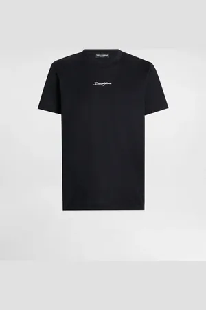 Dolce & Gabbana Camiseta De Algodón Con Parche Bordado - Hombre Camisetas Y Polos 48